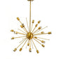 Gold Multi Light Metal Dimmable Chandelier