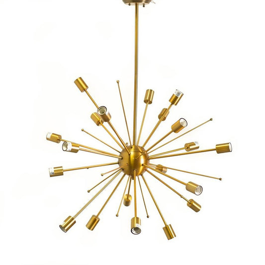 Gold Multi Light Metal Dimmable Chandelier
