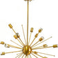 Gold Multi Light Metal Dimmable Chandelier
