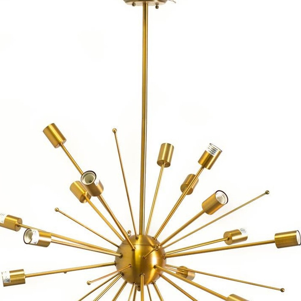 Gold Multi Light Metal Dimmable Chandelier