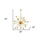 Gold Multi Light Metal Dimmable Chandelier