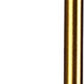 Brass Unique Statement Three Light Metal and Glass Dimmable Chandelier With White Shades