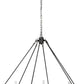 Black Candle Style Twelve Light Glass Dimmable Chandelier