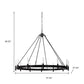 Black Candle Style Twelve Light Glass Dimmable Chandelier
