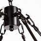 Black Candle Style Twelve Light Glass Dimmable Chandelier