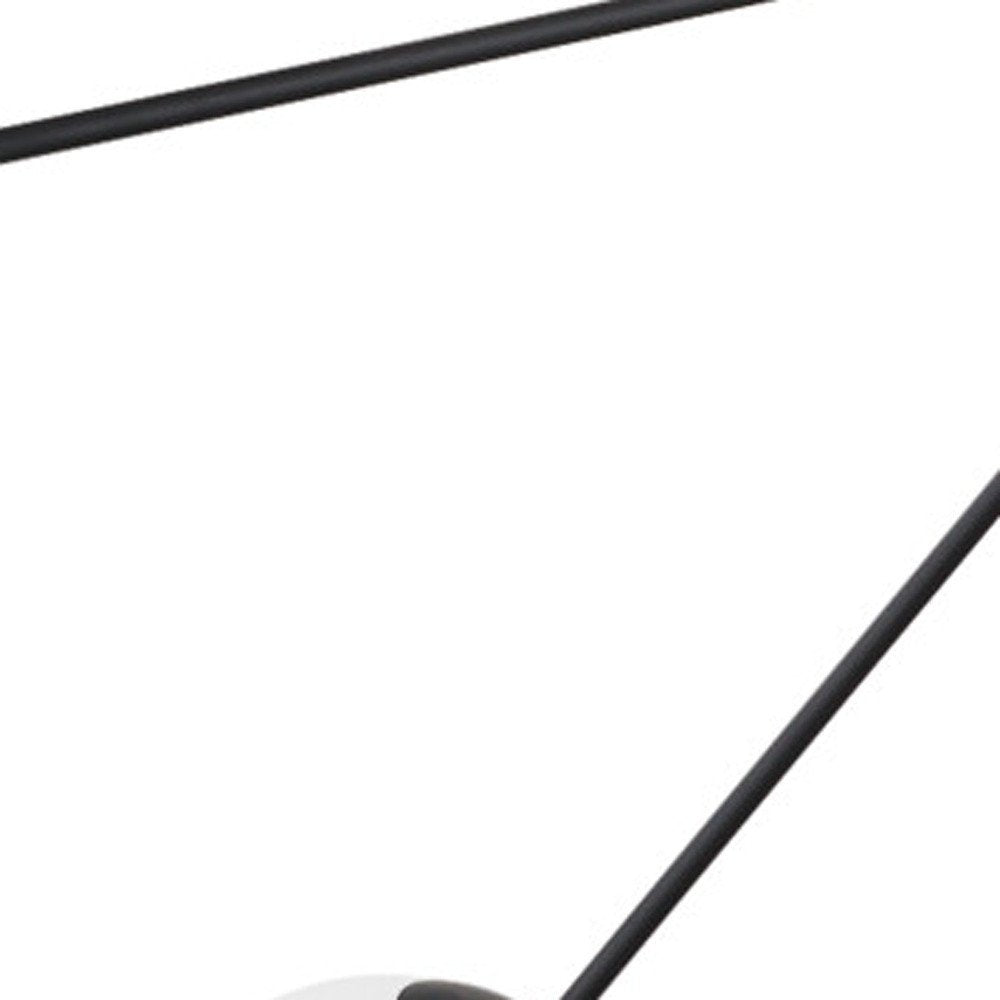 Black Eleven Light Frosted Metal and Glass Dimmable Chandelier With White Shades