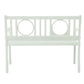 45" White Metal Garden Patio Bench