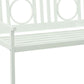 45" White Metal Garden Patio Bench