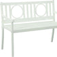 45" White Metal Garden Patio Bench