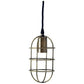 Gold Single Metal Dimmable Ceiling Light With Antiqued Brass Shades
