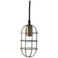 Gold Single Metal Dimmable Ceiling Light With Antiqued Brass Shades