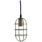 Gold Single Metal Dimmable Ceiling Light With Antiqued Brass Shades