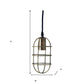 Gold Single Metal Dimmable Ceiling Light With Antiqued Brass Shades