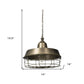 Gold Single Metal Dimmable Ceiling Light With Gold Shades