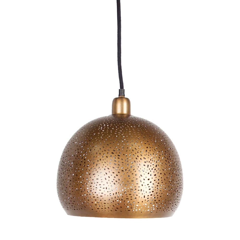 Gold Single Metal Dimmable Ceiling Light With Gold Shades