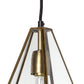 Clear Single Metal Dimmable Ceiling Light With Clear Shades
