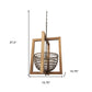 Brown Single Metal Dimmable Ceiling Light With Brown Shades