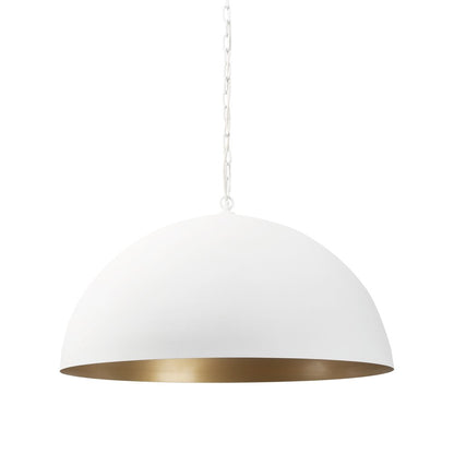 White Single Metal Dimmable Ceiling Light With White Shades
