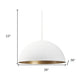 White Single Metal Dimmable Ceiling Light With White Shades
