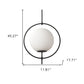 Black And White Single Metal Dimmable Ceiling Light With White Shades