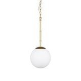 White Single Metal Dimmable Ceiling Light With White Shades