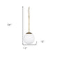 Gold And White Single Metal Dimmable Ceiling Light With White Shades