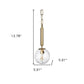 Clear And Gold Single Metal Dimmable Ceiling Light With Clear Shades
