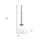Black And White Single Metal Dimmable Ceiling Light With White Shades