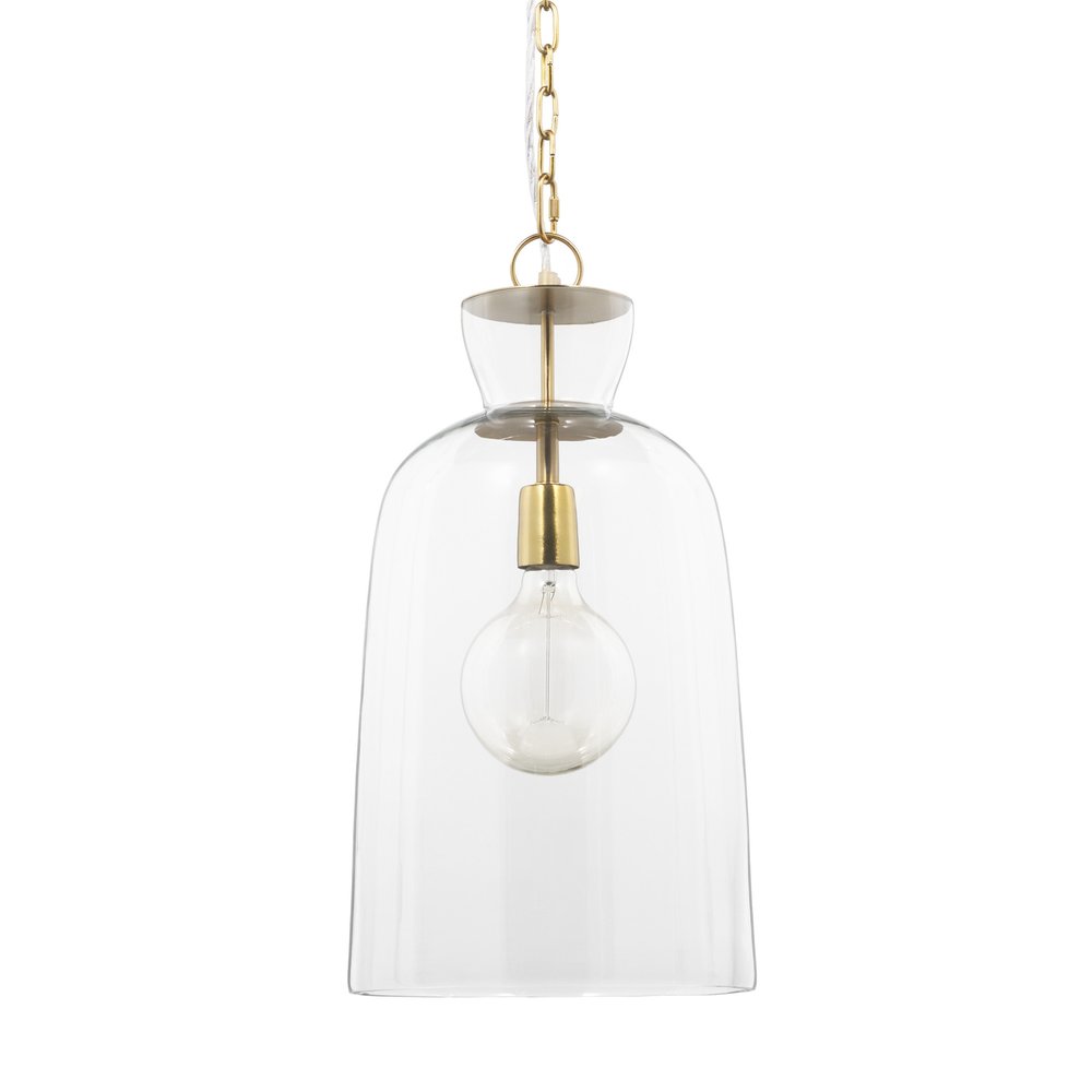 Clear Single Glass Dimmable Ceiling Light With Clear Shades