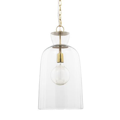 Clear Single Glass Dimmable Ceiling Light With Clear Shades