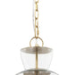Clear Single Glass Dimmable Ceiling Light With Clear Shades