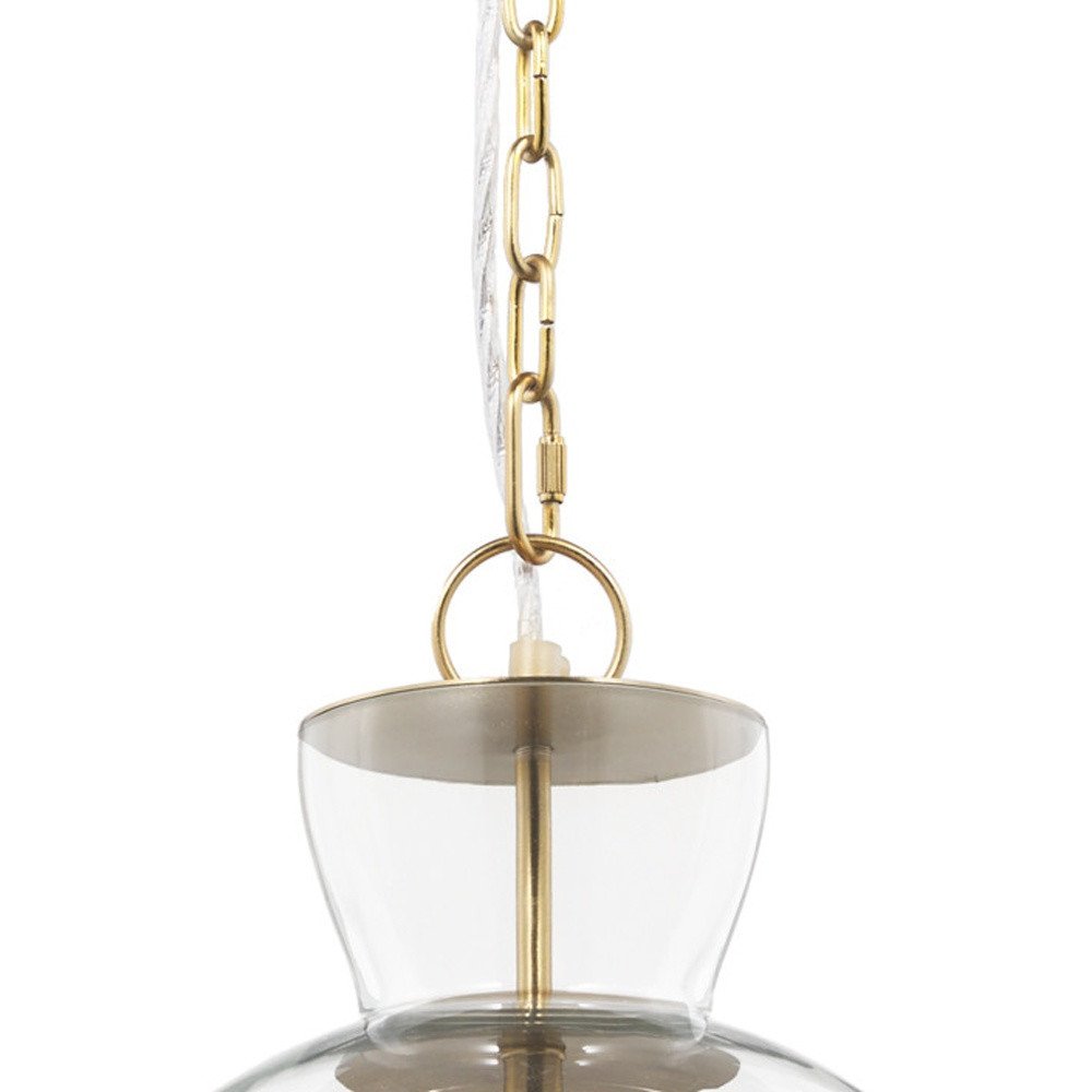 Clear Single Glass Dimmable Ceiling Light With Clear Shades