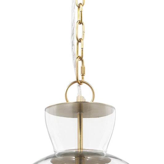 Clear Single Glass Dimmable Ceiling Light With Clear Shades