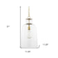 Clear Single Glass Dimmable Ceiling Light With Clear Shades