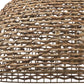 Brown Single Rattan Dimmable Ceiling Light With Brown Shades