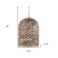 Brown Watergrass Rattan Dimmable Single Pendant Light