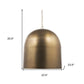 Gold Single Metal Dimmable Ceiling Light With Gold Shades