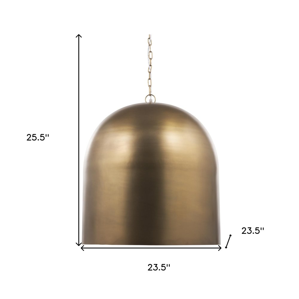 Gold Single Metal Dimmable Ceiling Light With Gold Shades