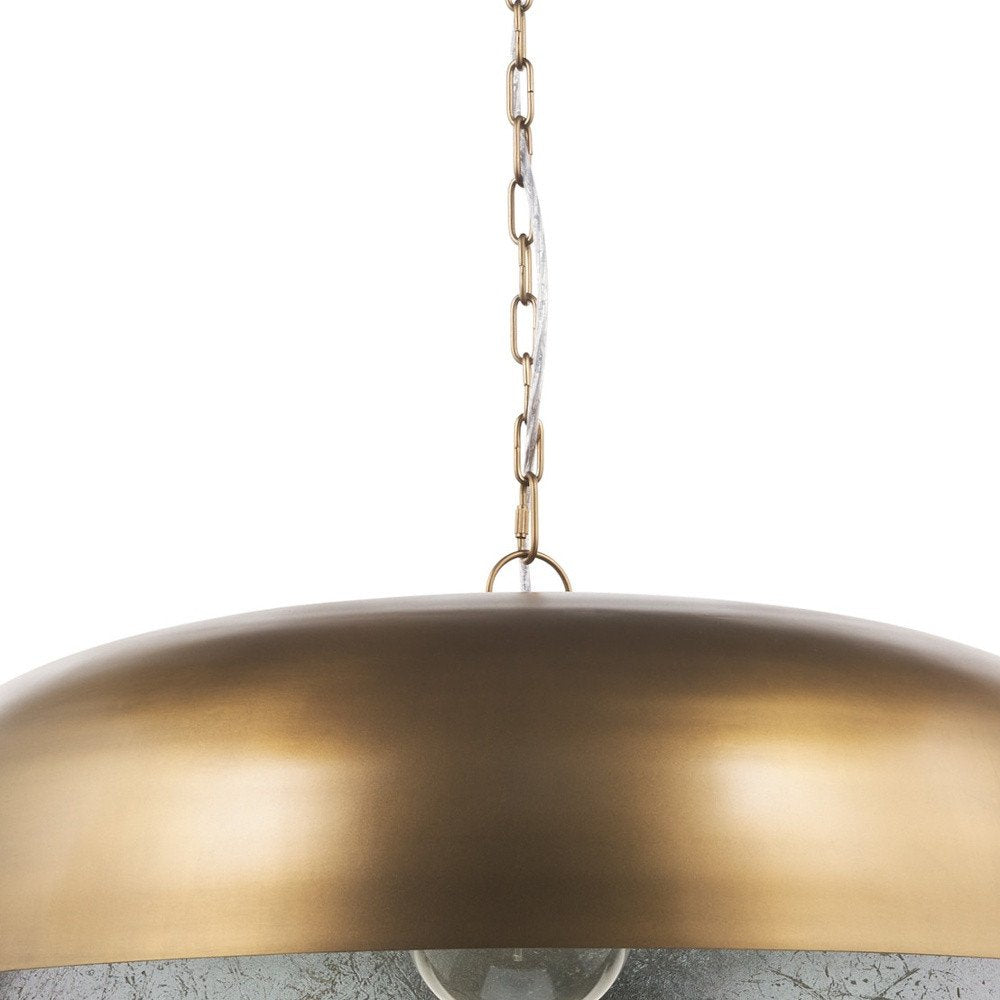 Gold Single Metal Dimmable Ceiling Light With Gold Shades
