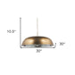 Gold Single Metal Dimmable Ceiling Light With Gold Shades