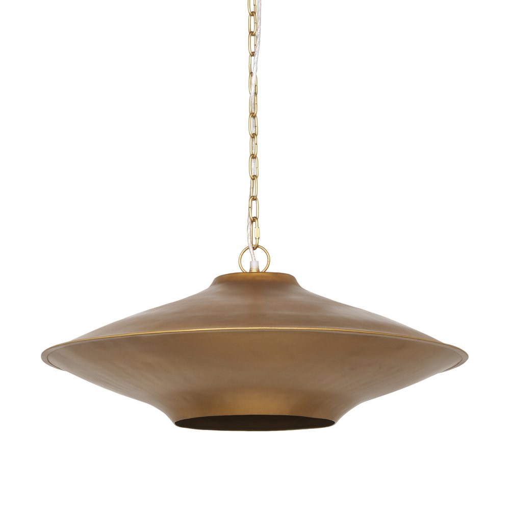 Gold Single Metal Dimmable Ceiling Light With Gold Shades