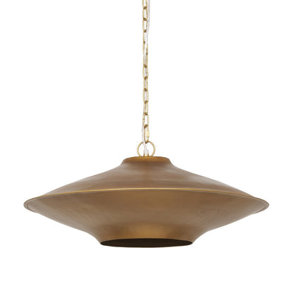 Gold Single Metal Dimmable Ceiling Light With Gold Shades