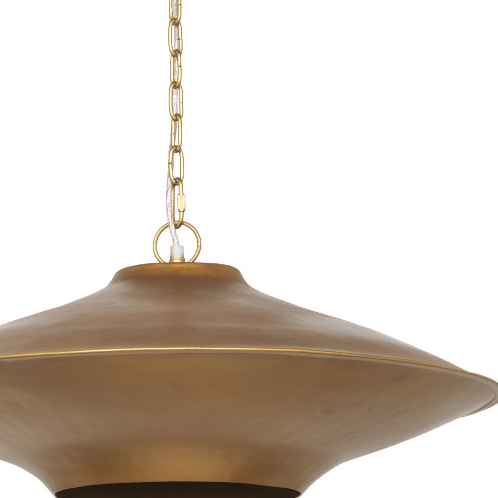 Gold Single Metal Dimmable Ceiling Light With Gold Shades