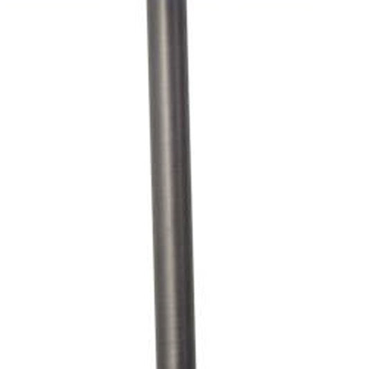 25" Gray Round Bedside Lamp With Drum Shade