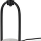 22" Black Round Bedside Lamp With Drum Shade