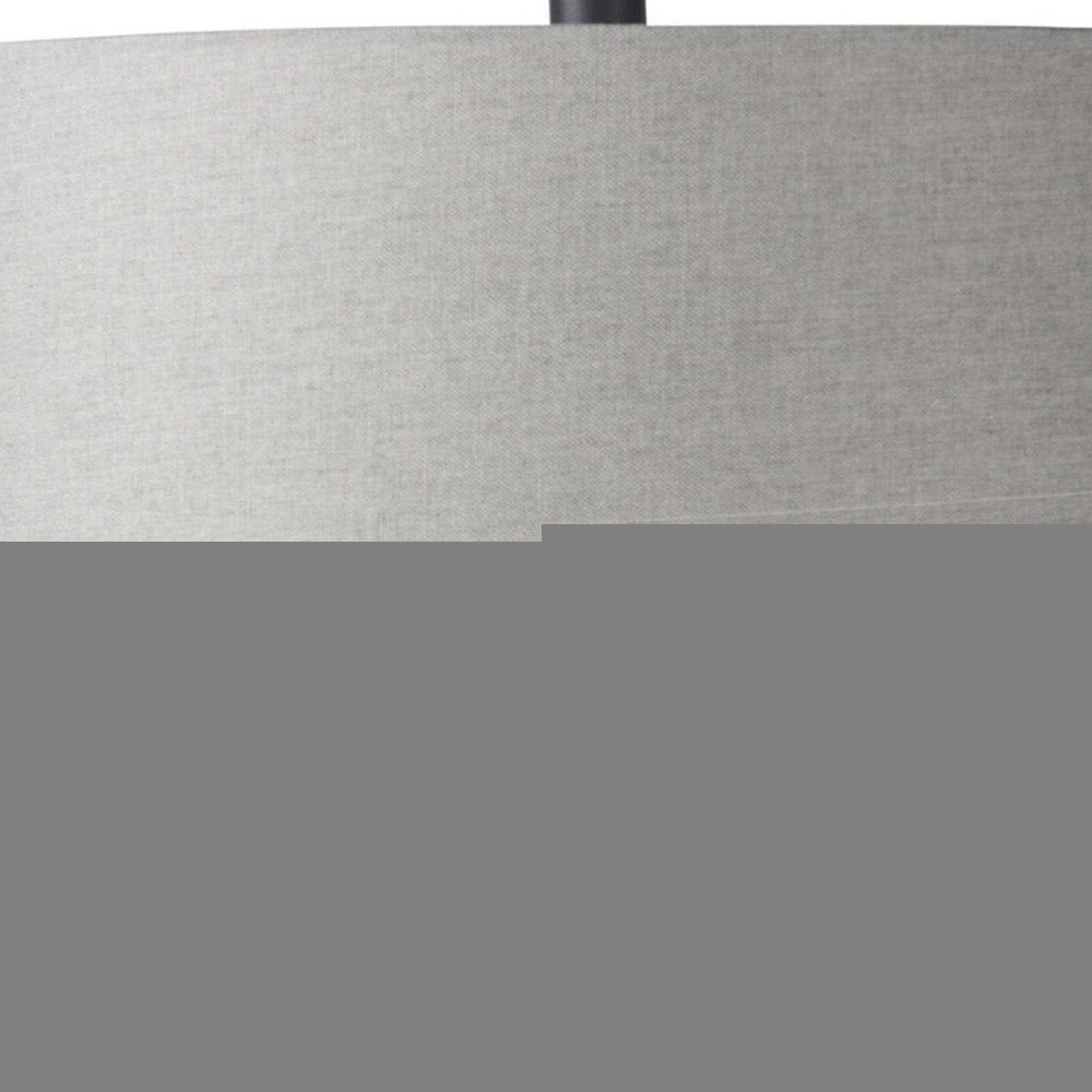 29" Navy Blue Round Bedside Lamp With Drum Shade