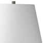 27" Gray Round Bedside Lamp With Empire Shade
