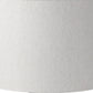 28" White Round Bedside Lamp With Drum Shade
