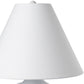 11" White Round Bedside Lamp With Empire Shade