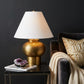 26" Gold Round Bedside Lamp With Bell Shade